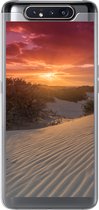 Geschikt voor Samsung Galaxy A80 hoesje - Zonsondergang bij het Nederlandse strand - Siliconen Telefoonhoesje