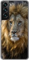 Geschikt voor Samsung Galaxy S22 hoesje - Leeuw - Portret - Wild - Siliconen Telefoonhoesje