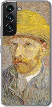 Geschikt voor Samsung Galaxy S22 Plus hoesje - Zelfportret met strohoed - Vincent van Gogh - Siliconen Telefoonhoesje