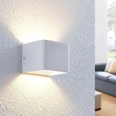 Cube Wit - Wandlamp binnen - tweezijdig oplichtend - Kubus wandlamp - warm wit licht - wandlampen