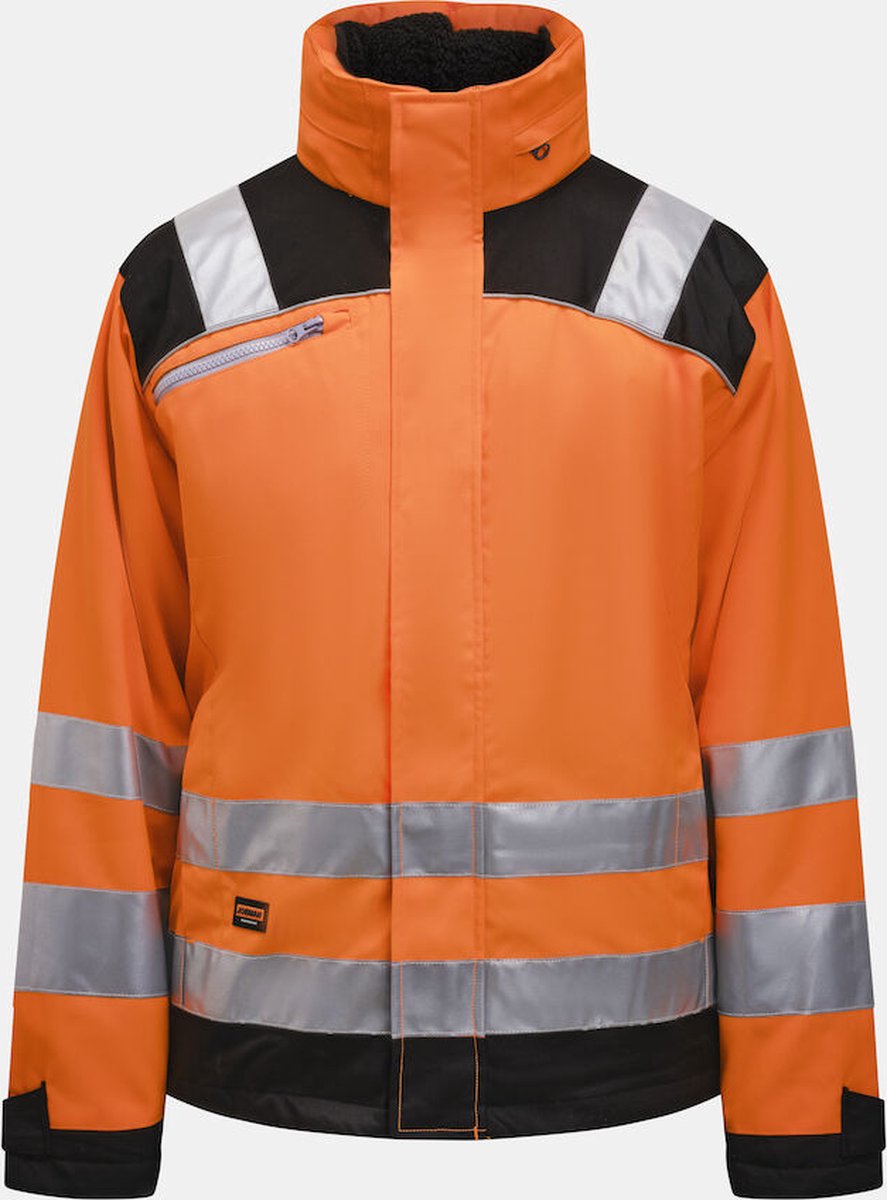 Jobman 1347 Hi-Vis Winter Jacket Star 65134707 - Oranje/Zwart - L