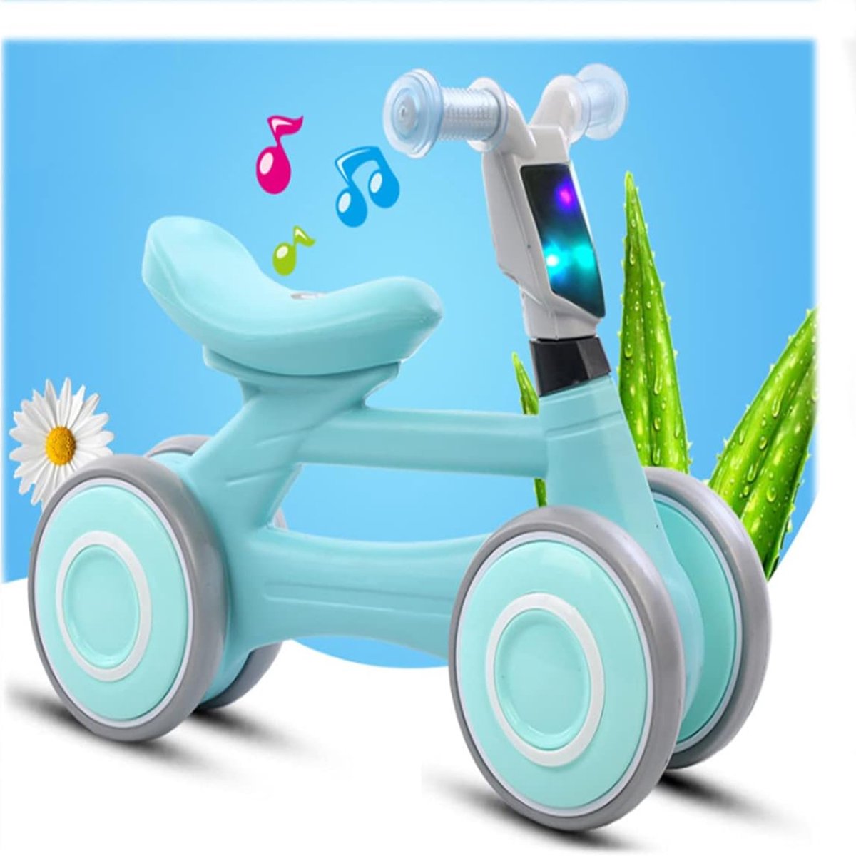 Loopfiets 1 Jaar Met Duwstok Driewieler Met Duwstang Loopwagen 1 Jaar