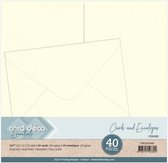 5 x 7 Cards and Envelopes 40PK Cream