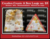 Crealies Create A Box Driehoek doosje groot CCABL25 finishedbox:8,5x8,5x9,5/7,5cm (08-23)