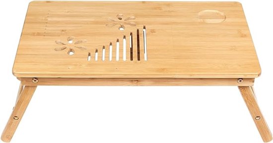 Opvouwbare Leestafel U-Kiss Laptopstandaard Opvouwbaar – Ergonomisch Bed Tafel Met Luchtgroeven, Verstelbare Hoek (Zwart Aluminium) Bed Tafel Voor Laptop