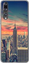 Geschikt voor Huawei P20 Pro hoesje - New York - Manhattan - Empire State Building - Siliconen Telefoonhoesje