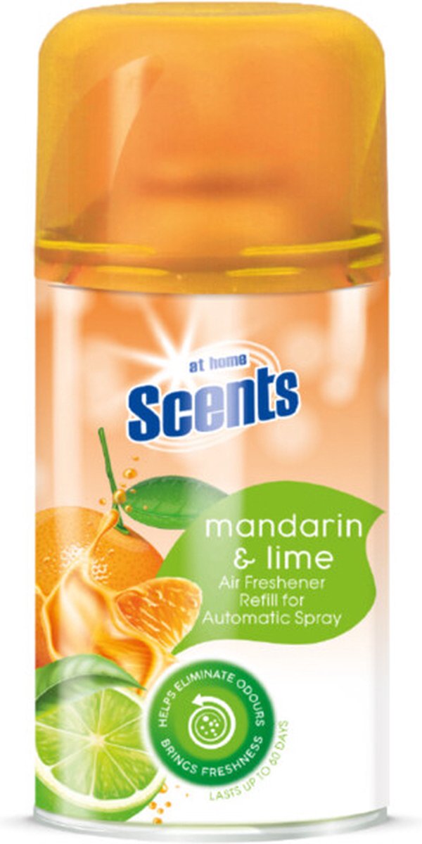 At Home Automatische Spray Navulling Mandarijn en Limoen - 12 x 250 ml - Voordeelverpakking