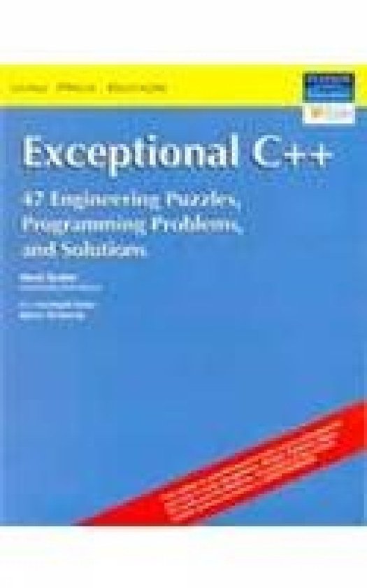 Exceptional C++, Sutter | 9788177586923 | Boeken | bol