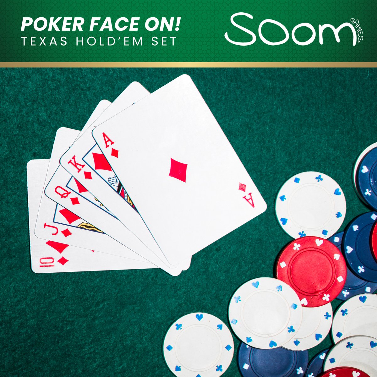 Texas Hold'em met 110 chips voor 2-5 spelers - Compact van Soom Games — cadeau in Spellen & Speelgoed - foto 3