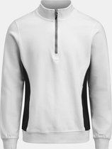 Jobman 5401 Halfzip Sweatshirt 65540120 - Wit/zwart - 3XL