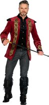 Wilbers & Wilbers - Middeleeuwen & Renaissance Kostuum - Middeleeuwse Burchtheer Frederik Jas Man - Rood - Large - Carnavalskleding - Verkleedkleding