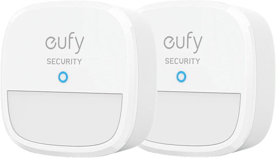 2x Eufy Security-Bewegingssensor- beveiligingssysteem met alarm- 100° gezichtsveld-9 m bereik-2 jaar batterij- instelbare gevoeligheid-regelt HomeBase bewakingsapparaten-HomeBase noodzakelijk