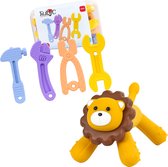 RubyC Set de jouets de dentition Outils et Lion - Anneau de dentition - Bébé - Tout-petit - Enfant - Cadeau - Sans BPA - Jouet de dentition - Cadeau de maternité