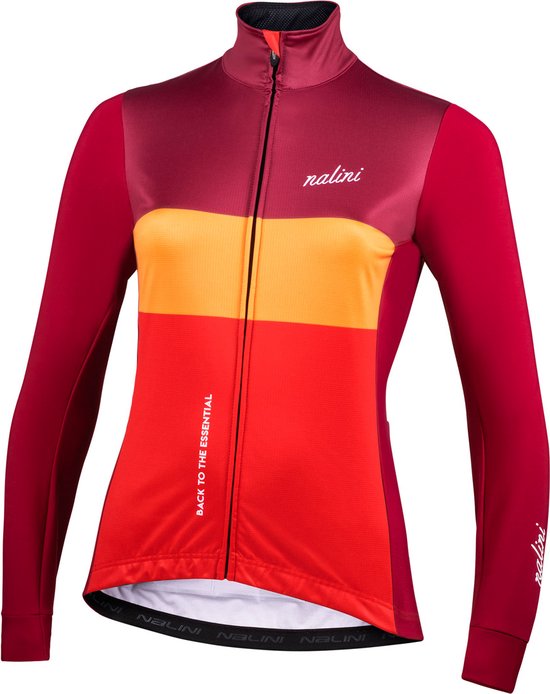 Nalini - Femme - Veste de cyclisme d'hiver - Veste de cyclisme chaude - Bordeaux - Oranje - NOUVELLE ASFALTO LADY JKT (CMP) - XS