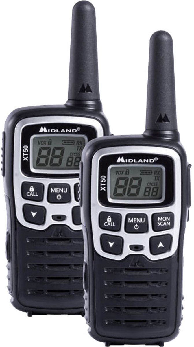 Midland XT50 - Portofoonset - Walkie Talkie - PMR446 - Set van 2 stuks - C1178
