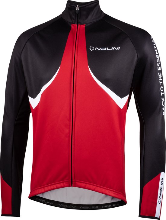 Nalini - Homme - Veste de cyclisme d'hiver - Veste de cyclisme chaude - Zwart - Rouge - CYGNUSJKT - M