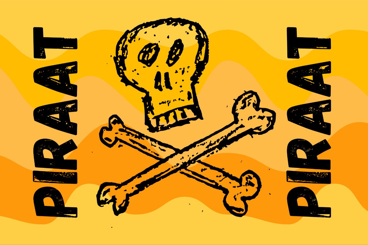Piraat Vlag - Piratenvlag - 150x100cm - Feest Vlag
