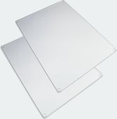 Glazen snijplank - Premium snijplank van gehard glas (40x30 cm), 2 stuks, robuuste en heldere werkbladbeschermer Glazen snijplank