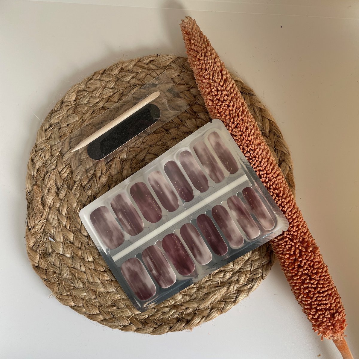 NailWrapz - Golden Blush - Nagel wraps - nagelstickers- geen UV lamp nodig - Thuis manicure