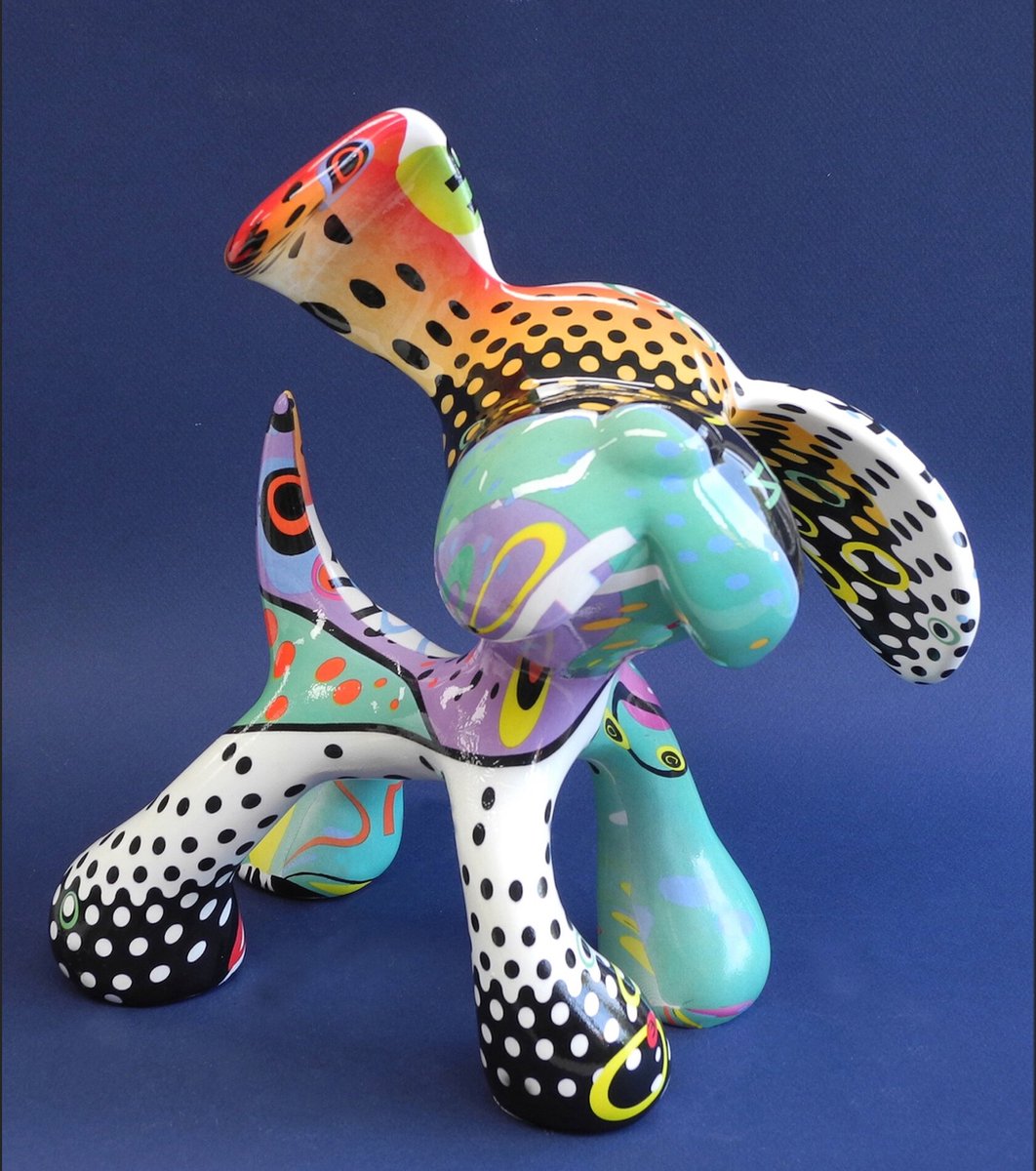 Jacky Zegers Beeld Hond Stanley Patern -JZP01-28 cm
