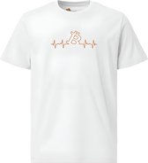 Bitcoin T-shirt Bitcoin Heart Beat - Unisex - 100% Biologisch Katoen - Kleur Wit - Maat 2XL | Bitcoin cadeau| Crypto cadeau| Bitcoin T-shirt| Crypto T-shirt| Crypto Shirt| Bitcoin Shirt| Bitcoin Merch| Crypto Merch| Bitcoin Kleding
