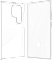 Volledige case Geschikt voor Samsung Galaxy S24 Ultra harde achterkant, zachte voorkant, Transparant
