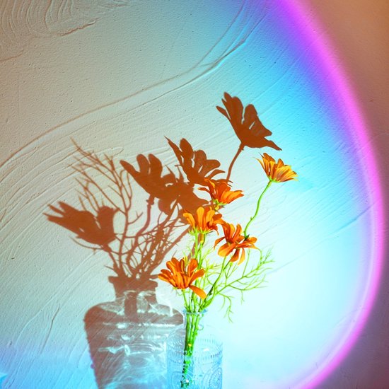 Lampe Nivard Sunset - Lampe de projection - Projecteur - Arc-en-ciel - Lampe solaire - Lampe Golden Hour - Tiktok