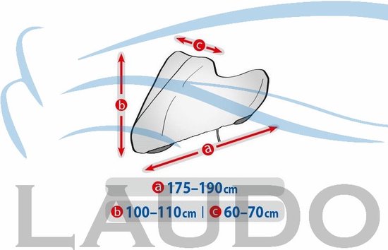 Fietshoes XL cover bescherming tbv fiets met lengte 175-190cm hoogte 100-110cm breedte 60-70cm pasvorm en waterdicht van FIETSHOES — afbeelding 2