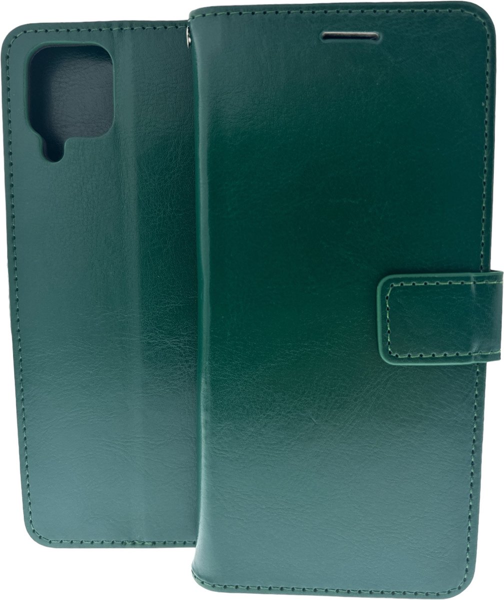 Portemonnee Book Case Hoesje Geschikt voor: Samsung Galaxy A12 groen