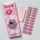 Slayo© - Gellak Stickers - Pretty in Pink - Nagelstickers - Gel Nail Wrap - Nail Art Stickers - Nail Art - Gellak Nagels - Gel Nagel Stickers - Roze Nagels - Nail Wraps - LED/UV lamp nodig