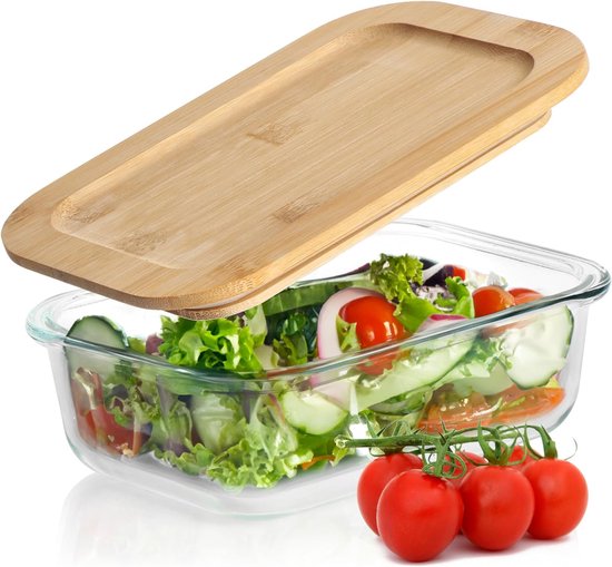 Voorraadpotten Glas Bamboe - 1.000 ML En Meer