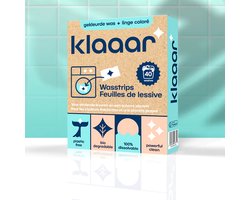 Klaaar Wasstrips Gekleurde Was – Wasmiddeldoekjes zonder Plastic - Laundry Strips 40 Strips