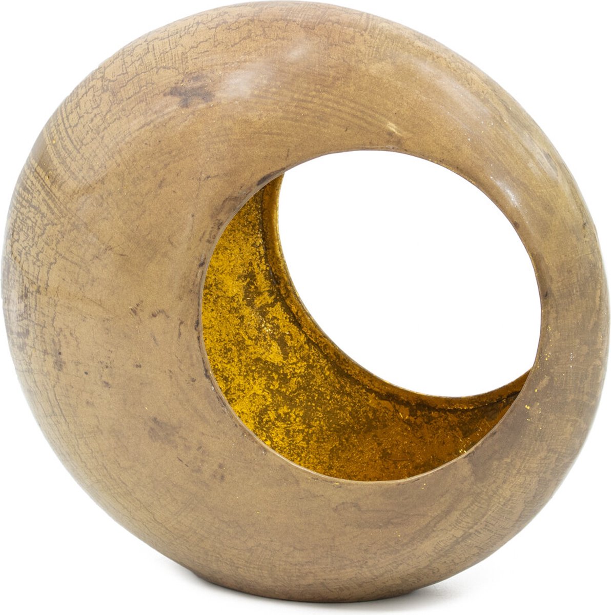 HomeBound by KY | Standing egg windlicht | 28x9x27cm | waxinehouder | windlicht