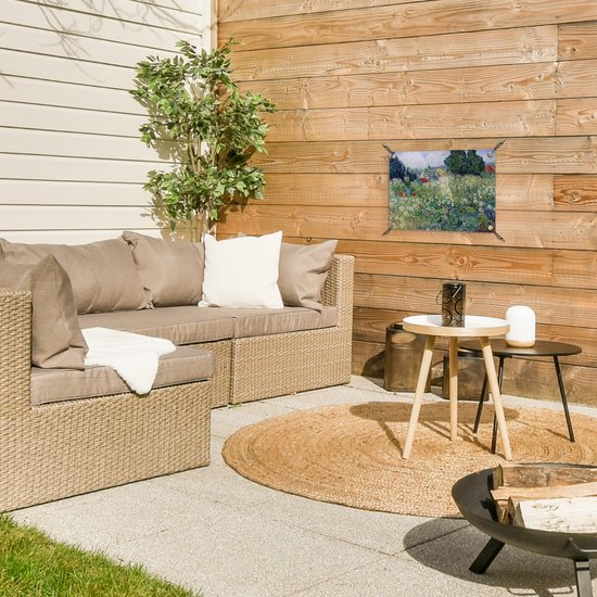 Décoration de Jardin Marguerite Gachet dans le jardin - Peinture de Vincent van Gogh - 40x30 cm