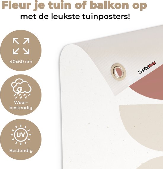 Décoration de jardin Minimalisme - Pastel - Design - 40x60 cm - Affiche de jardin