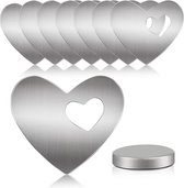 Set van 8 tafelkleedgewichten magnetisch hartvorm 56 g extra zware magnetische gewichten voor tafelkleden gordijn douchegordijn etc. roestvrij staal