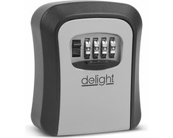Delight Sleutelkastje - Sleutelkluis met Cijferslot Code - Centraal opbergen van sleutels - 115 x 95 x 40 mm - Sleutelkluisje Kunststof Behuizing