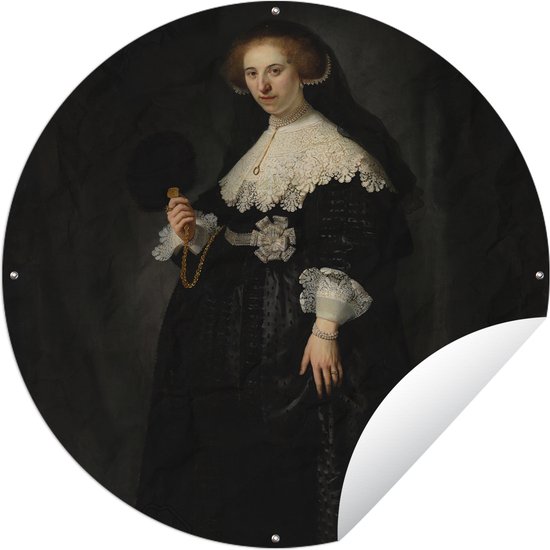 Tuincirkel Het huwelijks Oopjen Coppit - Rembrandt van Rijn - Tuinposter