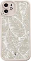 Casimoda® - Coque iPhone 11 - Feuilles de palmier beige - Coque téléphone unie - TPU