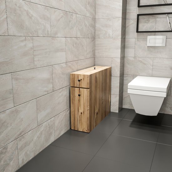 Meuble de salle de bain Birkenes meuble de niche 60x19x55 cm couleur bois