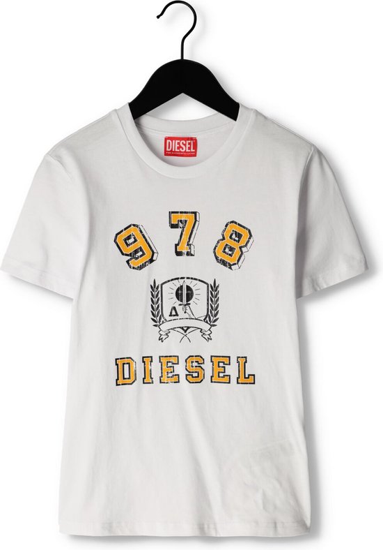 Diesel Tdiegore11 Polo's & T-shirts Jongens - Polo shirt - Wit - Maat 116