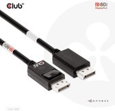 Club3D CAC-1091 DisplayPort™ 2.1 bi-directionele VESA DP80 gecertificeerde kabel 4K120Hz, 8K60Hz of 10K30Hz St/St 1.2m