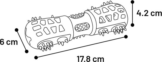 Flamingo - Flamingo Spako - Speelgoed Honden - Hs Tpr Spako Staaf Fuchsia 17,8x6x4,2cm - 1st - 136761 - 1st - 1pce