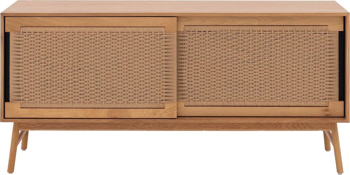Goossens Dressoir Libretto, 2 Schuifdeuren - Hout Blank
