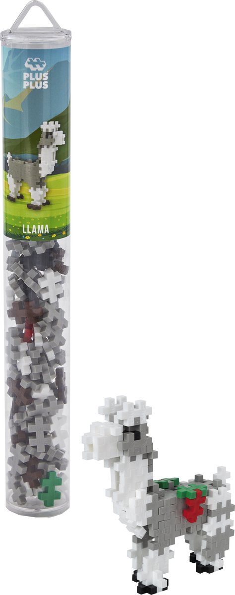 Plus-Plus Tube lama 100 delige bouwset - 4120 - Bouwspeelgoed - Constructiespeelgoed - Set met bouwstenen - Vanaf 5 jaar