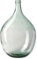 Grote Fles Vaas 'John' in Eco Glas - 55x38cm, 25 Liter - Gerecycled Glazen Decoratie