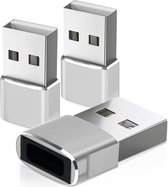 Cadorabo 3x USB-adapter in ZILVER - USB C naar USB-adapter converter