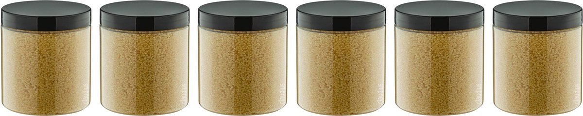 Goedkoopste Badkaviaar Zen Moment - 200 gram - Pot met zwarte deksel - set van 6 stuks - bad parels voor in bad