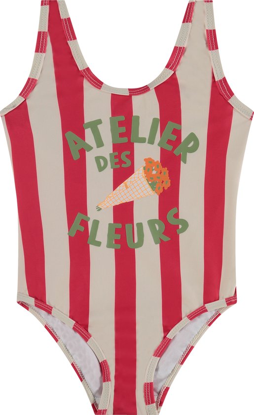 Stains and Stories girls swimsuit Meisjes Zwempak - teaberry - Maat 128