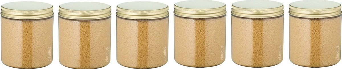 Goedkoopste Badkaviaar Zen Moment - 200 gram - Pot met gouden deksel - set van 6 stuks - bad parels voor in bad